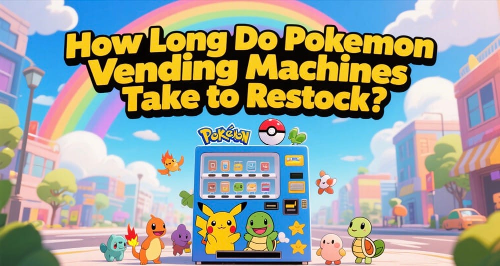 How long do Pokemon vending machines take to restock
