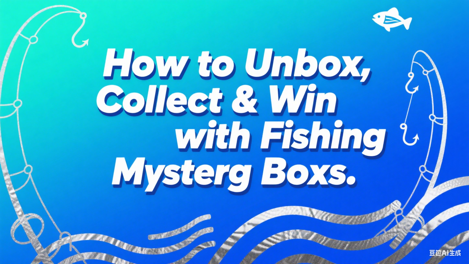 Fishing mystery box unboxing with collectible fishing lures and HapaBox rewards