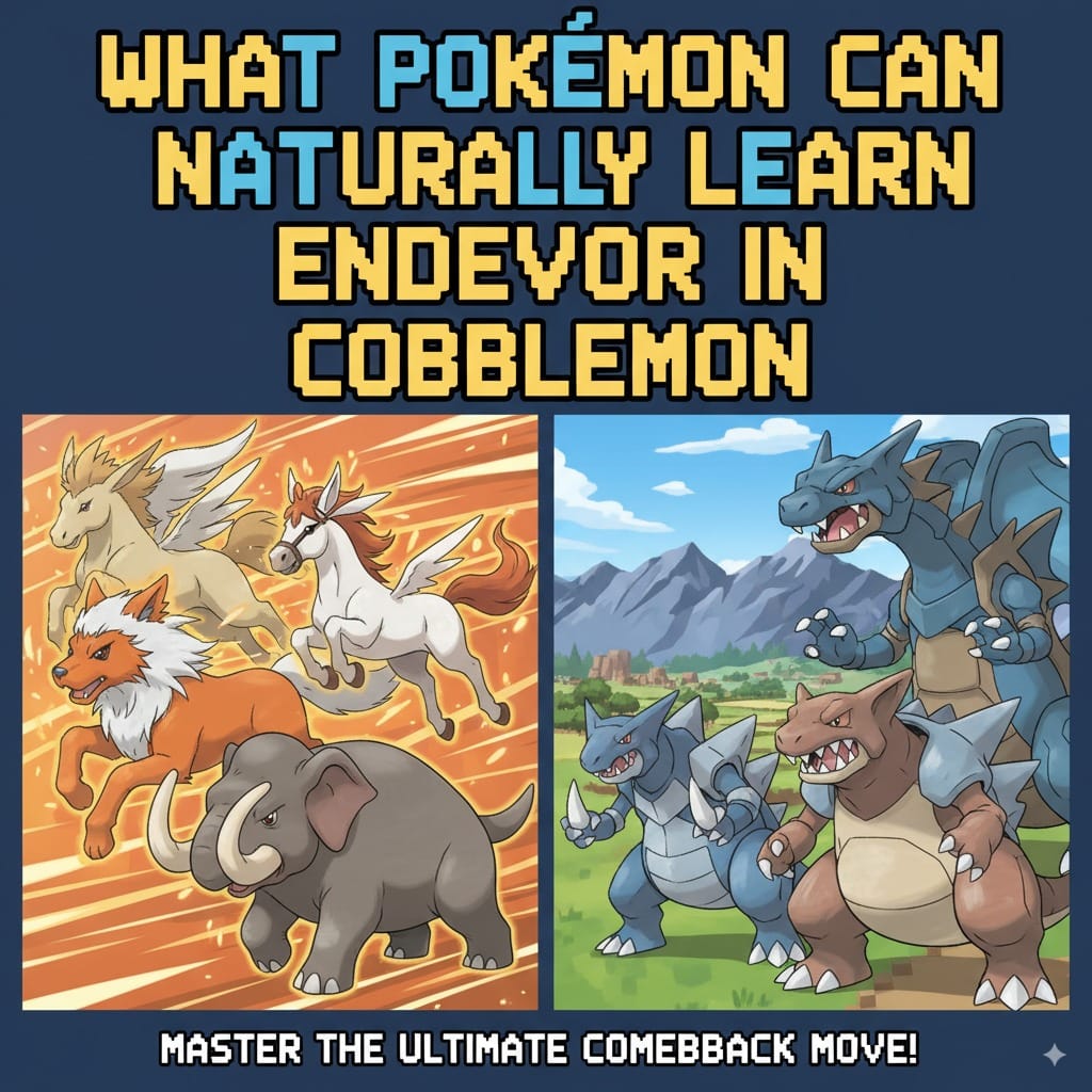 What Pokémon Can Naturally Learn Endeavor in Cobblemon
