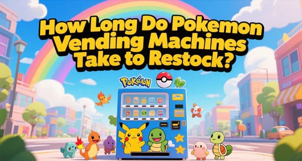 How long do Pokemon vending machines take to restock