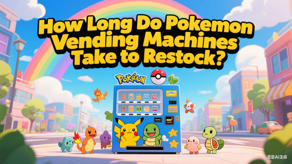 How long do Pokemon vending machines take to restock