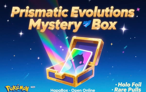 Prismatic Evolutions Mystery Box with holographic Pokémon cards